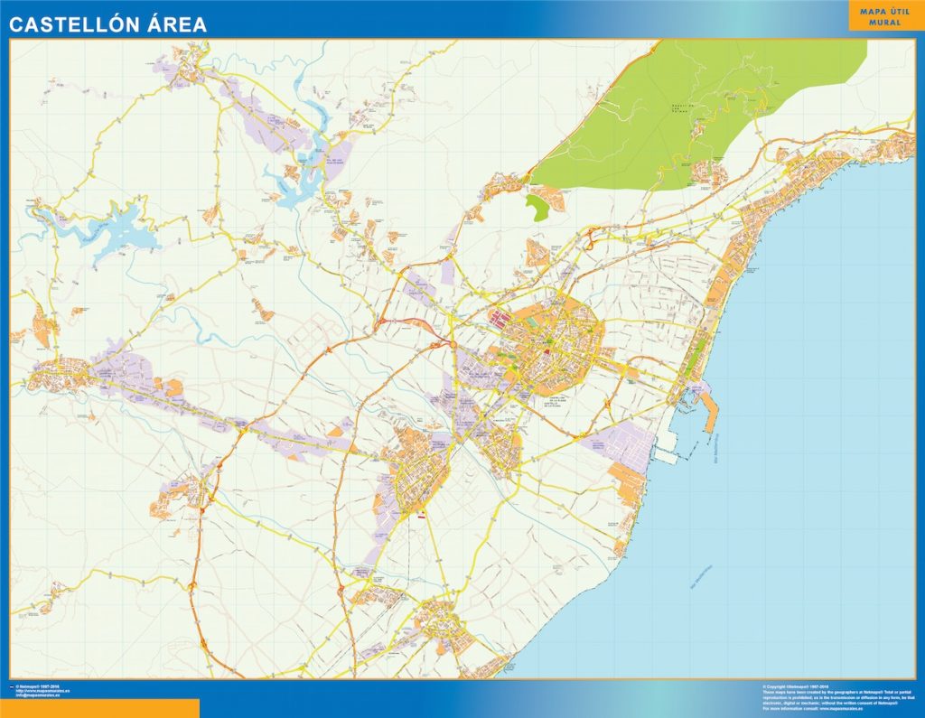 Mapa carreteras Castellon Area