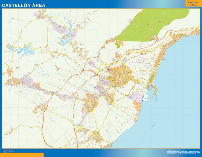 Mapa carreteras Castellon Area
