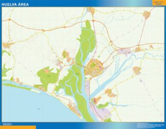 Mapa carreteras Huelva Area