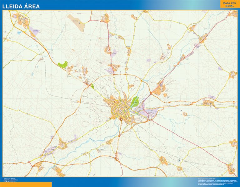 Mapa carreteras Lleida Area