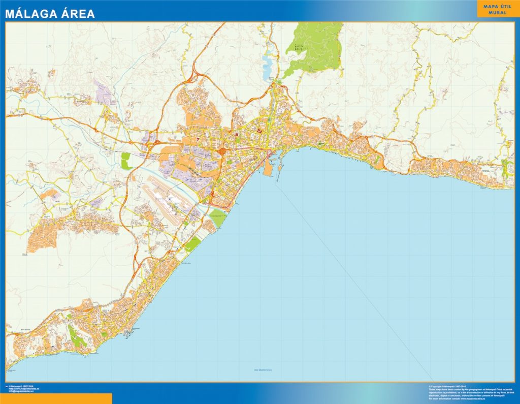 Mapa carreteras Malaga Area