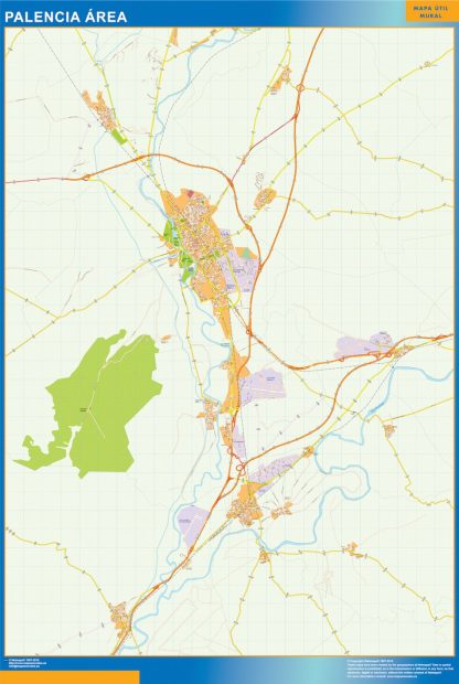 Mapa carreteras Palencia Area