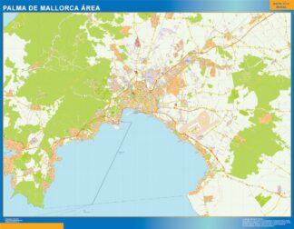 Mapa carreteras Palma Mallorca Area