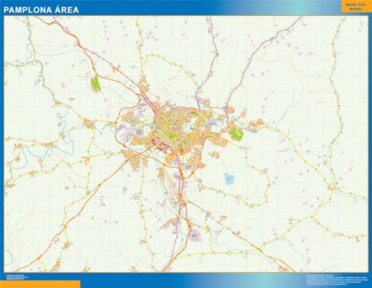 Mapa carreteras Pamplona Area