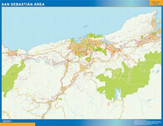Mapa carreteras San Sebastian Area