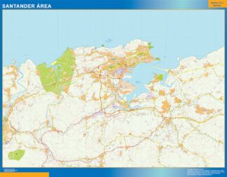 Mapa carreteras Santander Area