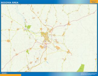 Mapa carreteras Segovia Area