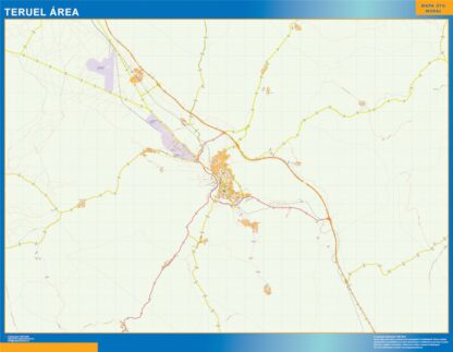 Mapa carreteras Teruel Area