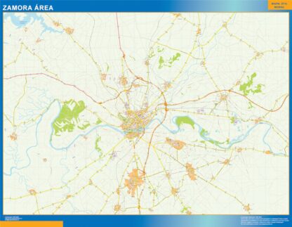 Mapa carreteras Zamora Area