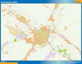 Mapa carreteras Zaragoza Area