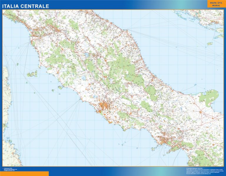 Mapa centro Italia carreteras