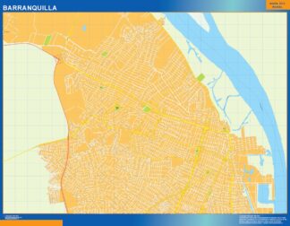 Mapa de Barranquilla en Colombia