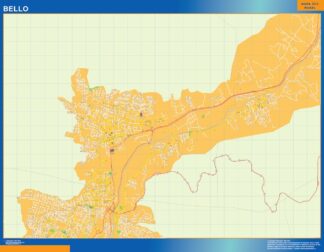 Mapa de Bello en Colombia