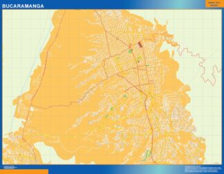 Mapa de Bucaramanga en Colombia