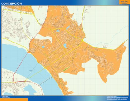 Mapa de Concepcion en Chile