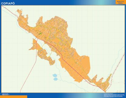 Mapa de Copiapo en Chile