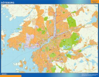 Mapa de Goteborg en Suecia