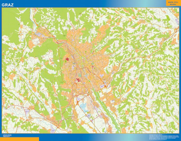 Mapa de Graz en Austria