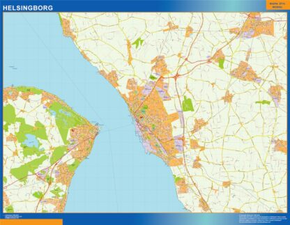 Mapa de Helsingborg en Suecia