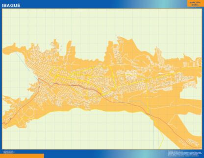 Mapa de Ibague en Colombia