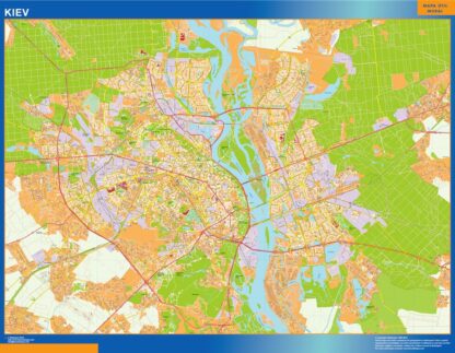 Mapa de Kiev en Ucrania