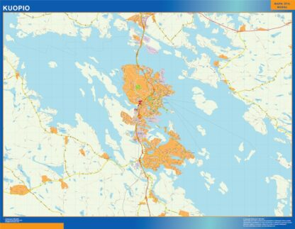 Mapa de Kuopio en Finlandia