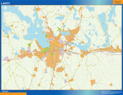 Mapa de Lahti en Finlandia