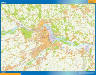 Mapa de Linz en Austria