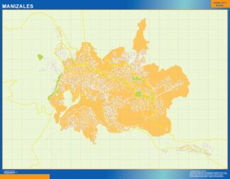 Mapa de Manizales en Colombia