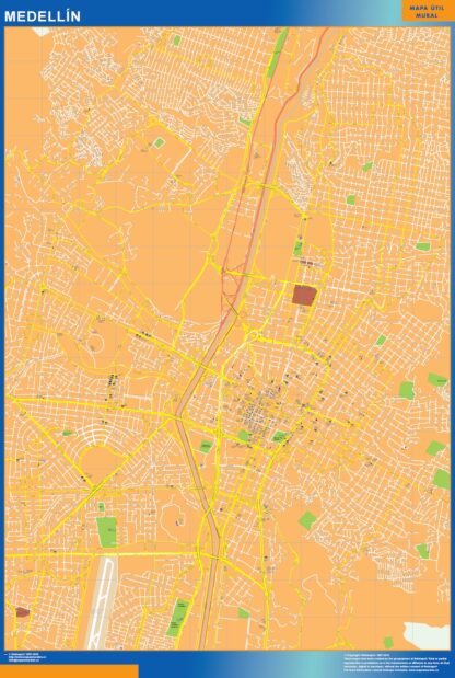 Mapa de Medellin en Colombia