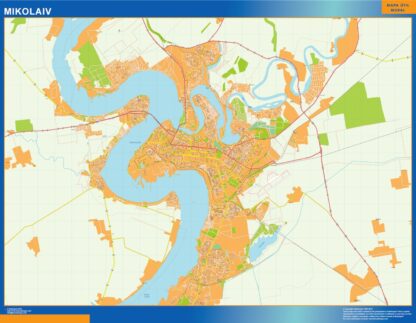 Mapa de Mikolaiv en Ucrania
