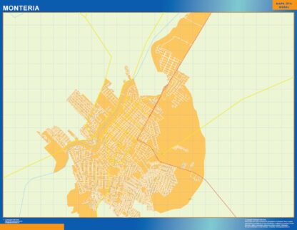 Mapa de Monteria en Colombia