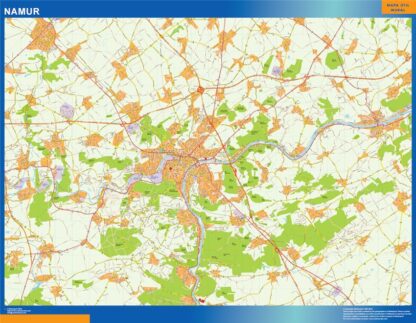 Mapa de Namur en Bélgica