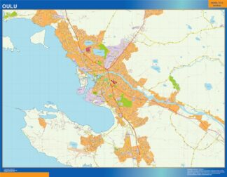 Mapa de Oulu en Finlandia