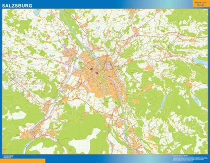 Mapa de Salzsburgo en Austria