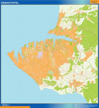 Mapa de Sebastopol en Ucrania