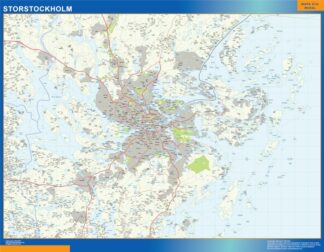 Mapa de Storstockholm en Suecia