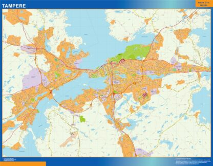 Mapa de Tampere en Finlandia