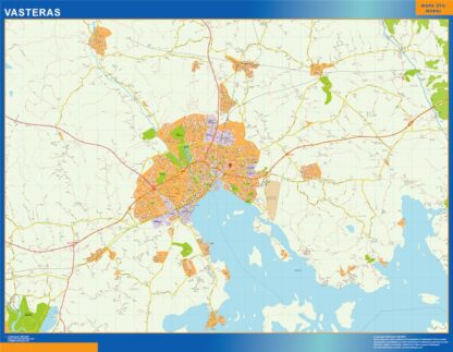 Mapa de Vasteras en Suecia