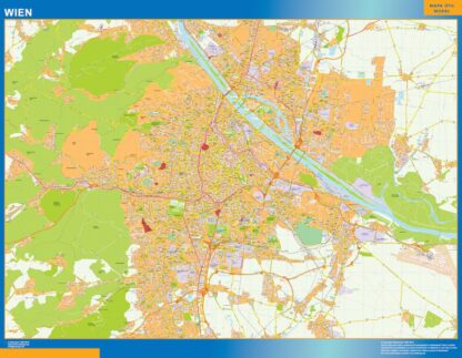 Mapa de Viena en Austria