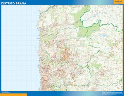 Mapa distrito Braga