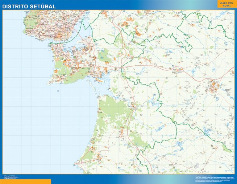 Mapa distrito Setubal