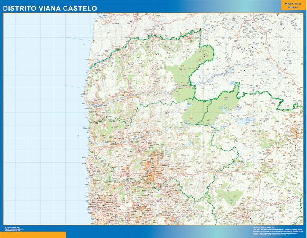 Mapa distrito Viana Castelo