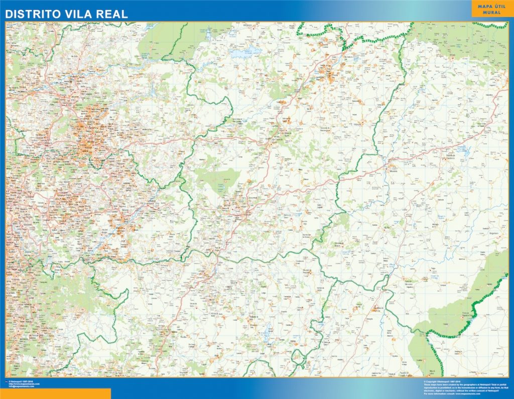 Mapa distrito Vila Real