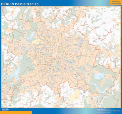 Mapa región Berlin codigos postales