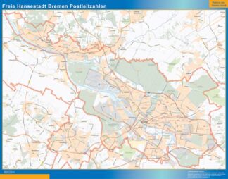 Mapa región Bremen codigos postales