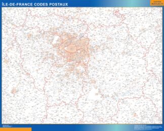 Mapa región Ile de France postal