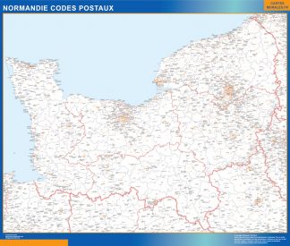 Mapa región Normandie postal