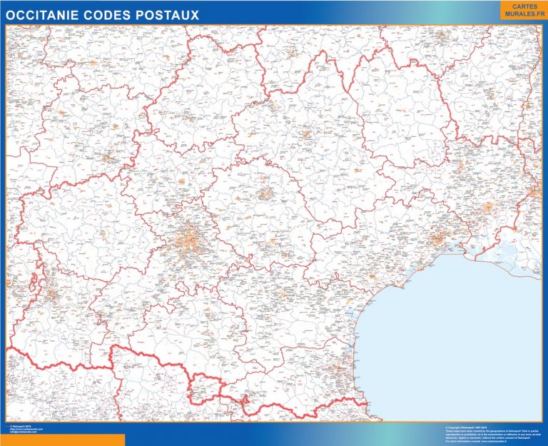Mapa región OccitanIe postal