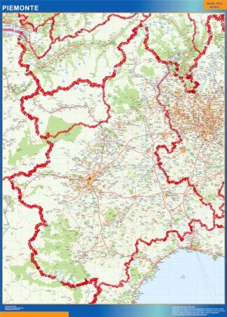 Mapa región Piemonte